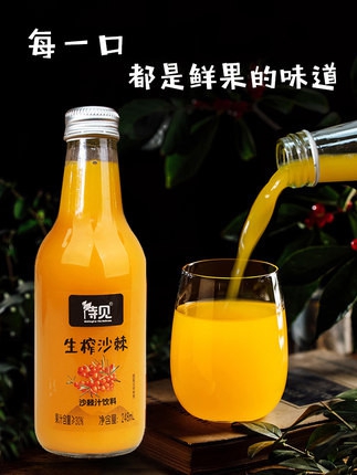 沙棘汁24瓶果汁饮料整箱春节年货送礼走亲戚礼盒